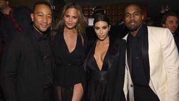 Kim Kardashian's Cleavage & PDA Steals the Spotlight at John Legend's Birthday