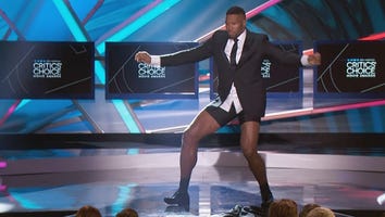 Whoa! Michael Strahan Strips Down, Shows Off 'Magic Mike' Moves at Critics' Choice