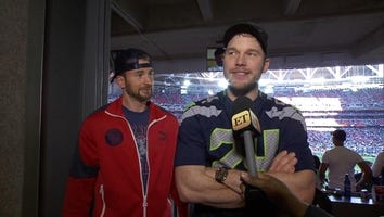 Chris Evans and Chris Pratt Talk Super Bowl Bet Before the Big Game Began