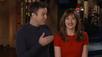 Dakota Johnson Begs Her Mom Melanie Griffith to see 'Fifty Shades' in 'SNL' Promos