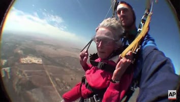 This Adventurous Woman Celebrates 100th Birthday by Skydiving!