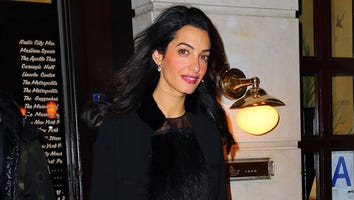 Amal Clooney Shows Off Her Abs in a Feather Crop Top and Funky Bell Bottoms