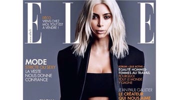Kim Kardashian Rocks Blonde Hair on the Cover of Elle France