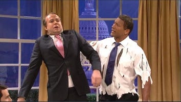 Dwayne Johnson Hulks Out as President 'The Rock' Obama on 'SNL'