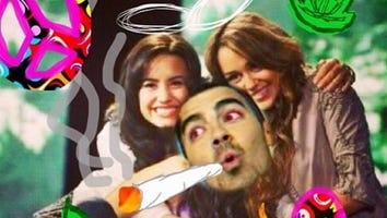 Demi Celebrates 'First Blaze' with Miley Cyrus and Joe Jonas on 4/20