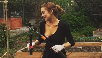 Lindsay Lohan Wears Sexy LBD to Do Community Service Work