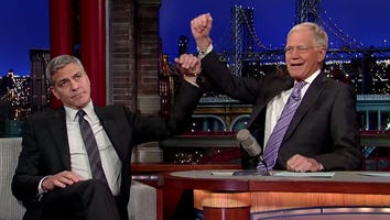 George Clooney Handcuffs Himself to David Letterman: 'You're Not Going Anywhere!'