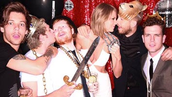 Taylor Swift Poses Between Calvin Harris...and One Direction! (But Where Was Harry Styles?)