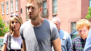 Taylor Swift Has Lunch With Her Boys Calvin Harris & Ed Sheeran in Sexy Overalls Look