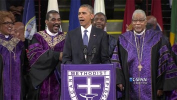 President Obama Sings 'Amazing Grace' at Slain Charleston Pastor's Funeral