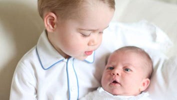 Princess Charlotte Makes Her Royal Debut: See the First Official Photos of George Cuddling with His Little Sis