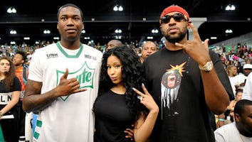 Nicki Minaj Cheers on Boyfriend Meek Mill at Celebrity Basketball Game, Raps About Their Love on New Song