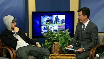 Stephen Colbert Interviews Eminem on Public Access TV and It's as Hilarious as You'd Expect