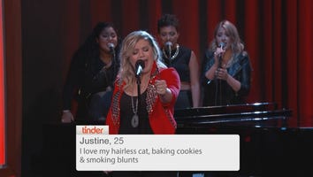 Kelly Clarkson Hilariously Belts Out Actual Tinder Profiles!