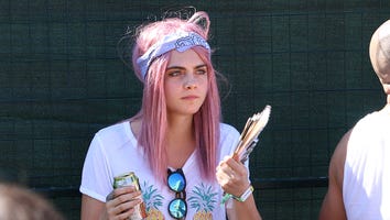 Cara Delevingne Debuts Cotton Candy Pink Hair