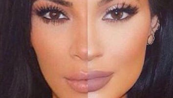 Kim Kardashian and Kylie Jenner Look Like Twins in Freaky Split Picture