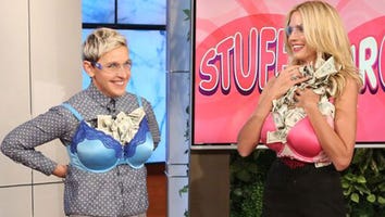 Heidi Klum Hilariously Stuffs Her Bra For Charity