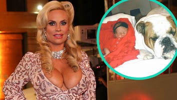 Coco Austin Posts Cute Photo of Newborn Daughter Chanel Cuddling With Their Dog!