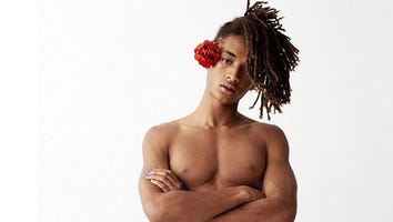Jaden Smith Looks Stunning Shirtless in a Skirt With a Flower in His Hair for 'Vogue Korea'