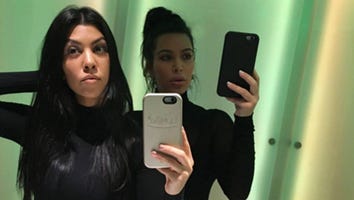 Twinning! Kim and Kourtney Kardashian Show Off Matching Outfits In Rare Post-Saint Selfie