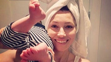 Jessica Biel is Makeup-Free and Flawless Holding Baby Silas -- See the Cute Pic!