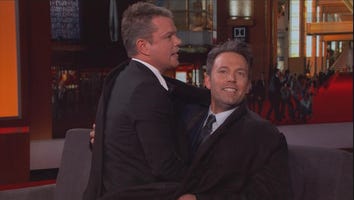 Matt Damon Crashes Jimmy Kimmel's Post-Oscars Special By Hiding Underneath Ben Affleck's Coat