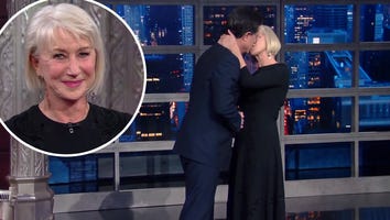 Helen Mirren Leaves Stephen Colbert Speechless With Surprise Kiss, Proves She's the Sauciest Dame Ever