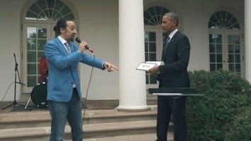 WATCH: 'Hamilton' Star Lin-Manuel Miranda Freestyle Raps with President Obama