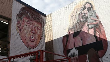 Massive Murals of Kim Kardashian's Nude Selfie and Donald Trump's Face Appear in Australia