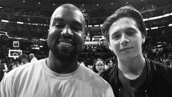 Kanye West Can't Stop Smiling in Cute Photo With Brooklyn Beckham at Kobe Bryant's Final Game