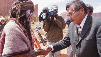 Johnny Depp Meets Navajo Leaders as Tonto