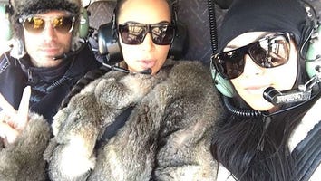 Kim and Kourtney Kardashian Make Emergency Helicopter Landing in Iceland