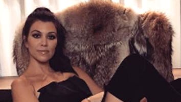 Kourtney Kardashian Plays Up Her Sexy Side With an Impromptu Photo Shoot With a Fur Chair