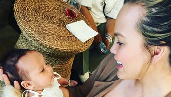 Chrissy Teigen & John Legend Adorably Dress Up Daughter Luna in Angel Wings, Pose with Her Great Grandparents