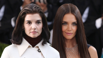 Katie Holmes Looks Unrecognizable as Jackie Kennedy on 'The Kennedys: After Camelot' Set -- See the Pic!