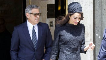 George and Amal Clooney Show Some Adorable PDA in Italy -- See the Pics!