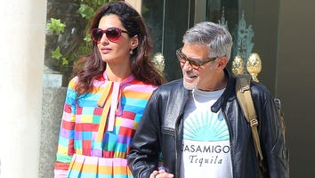 Amal Clooney Makes Up For Wardrobe Malfunction With a Bright Rainbow Dress at Cannes