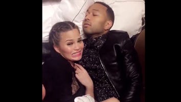 Chrissy Teigen Struggles to Move a Sleeping John Legend So She Can Go Pee: See the Funny Video!