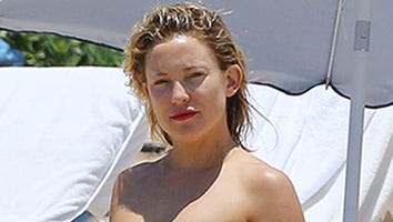 Kate Hudson Flaunts Her Flat Tummy in Tiny Yellow Bikini ---See Her Flawless Figure!
