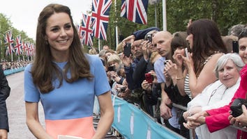 Kate Middleton Stuns in a Color-Block Dress for Queen Elizabeth's Outdoor Birthday Party