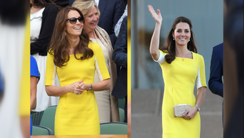 Kate Middleton Wows at Wimbledon in a Recycled Yellow Dress -- and Meets Serena Williams!