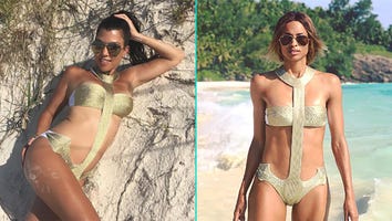 Kourtney Kardashian vs. Ciara: Who Wore the Gold Monokini Best?