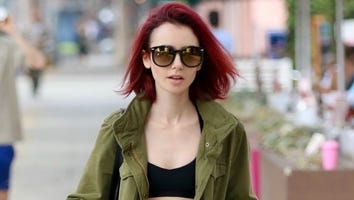 Lily Collins Shows Off Insanely Toned Abs and New Funky 'Do