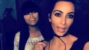 Kim Kardashian Rubs Blac Chyna's Baby Bump on Snapchat Amid Rob Kardashian Split Rumors