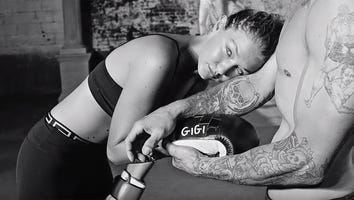 Gigi Hadid Kicks Butt and Kisses a Bunch of Shirtless Hunks in Sexy Versace Ad -- Watch Now!