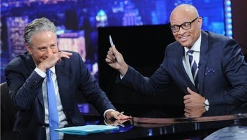 Jon Stewart Says Touching Goodbye to Larry Wilmore During Final 'Nightly Show' -- Watch