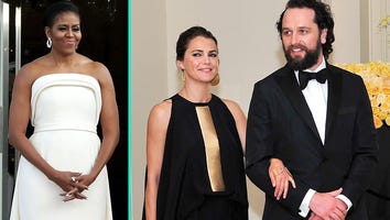 Michelle Obama Chats Up 'Americans' Stars Matthew Rhys and Keri Russell at State Dinner