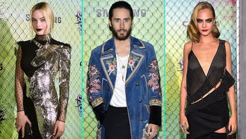Jared Leto's Crazy Coat, Margot Robbie's Unicorn Dress and More of the 'Suicide Squad' Cast's Wild Red Carpet