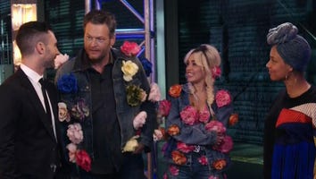 Blake Shelton Channels His Inner Miley Cyrus by Copying Her Floral Look on 'The Voice' Preview