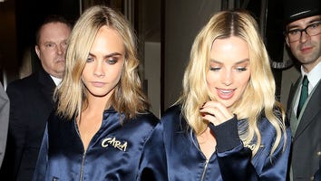 Margot Robbie and Cara Delevingne Rock Matching Track Suits to 'Suicide Squad' After-Party